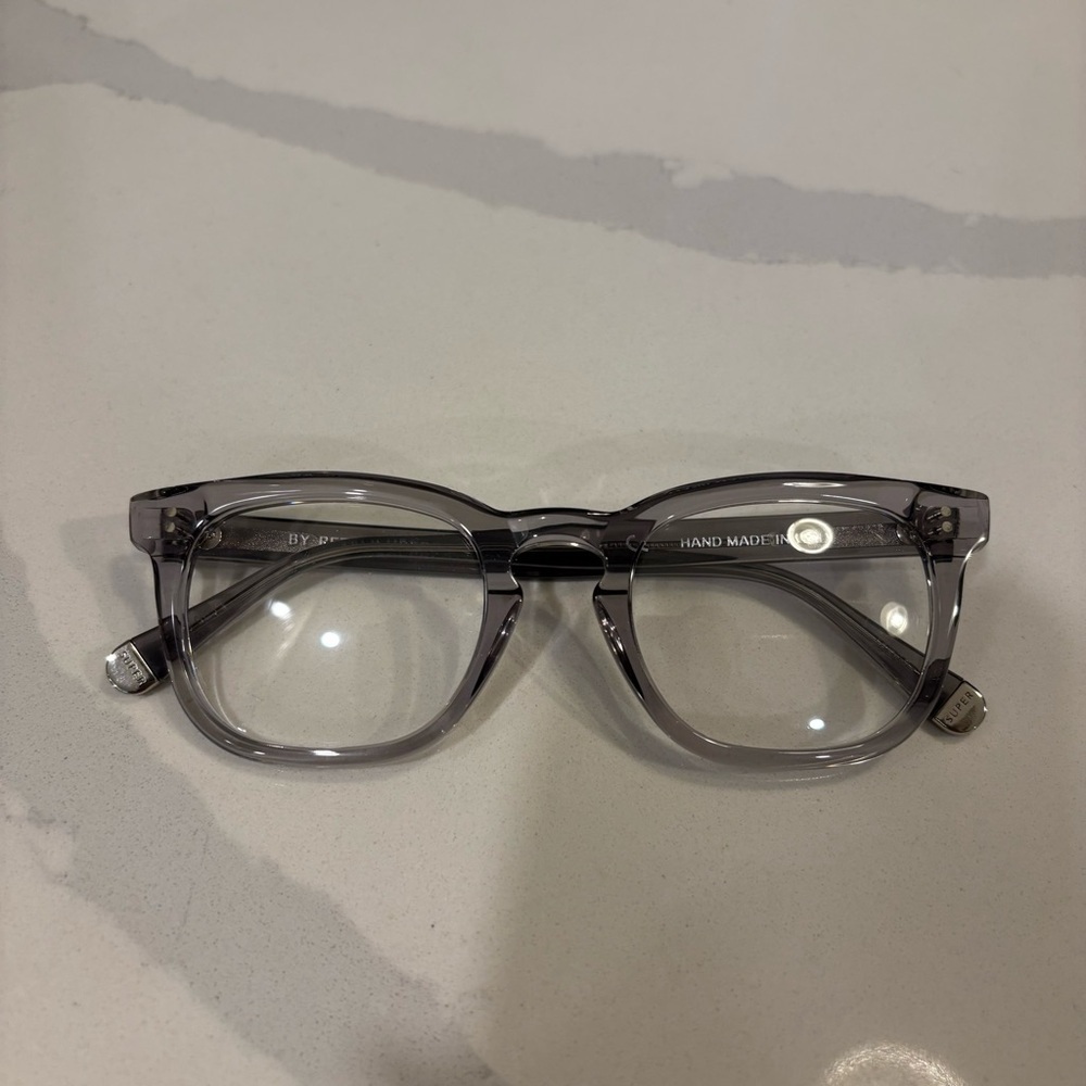 RETROSUPERFUTURE Grey‎ Clear Frame Eyeglasses NWOT